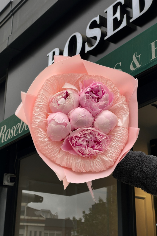 6 Pembe Şakayık Buketi