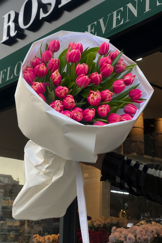 40 Pembe Lale Buketi