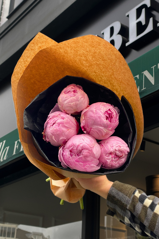 5 Pembe Şakayık Buketi