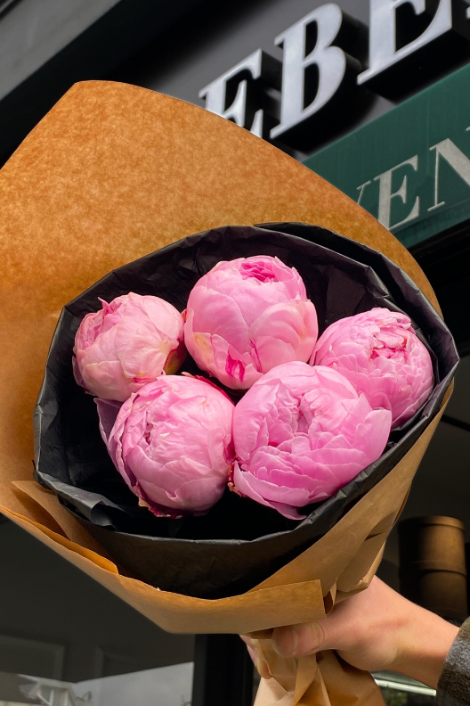 5 Pembe Şakayık Buketi