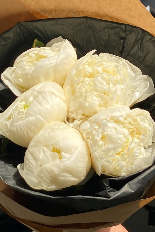 5 Beyaz Şakayık Buketi