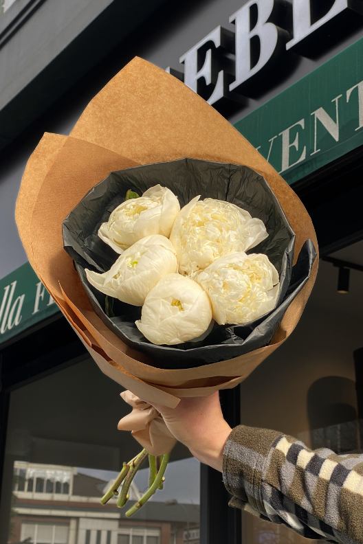 5 Beyaz Şakayık Buketi