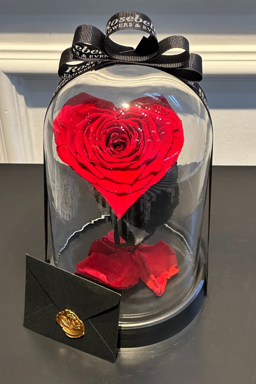 Kırmızı Kalp Solmayan Gül