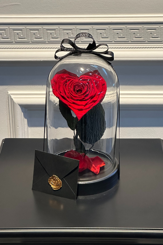 Kırmızı Kalp Solmayan Gül