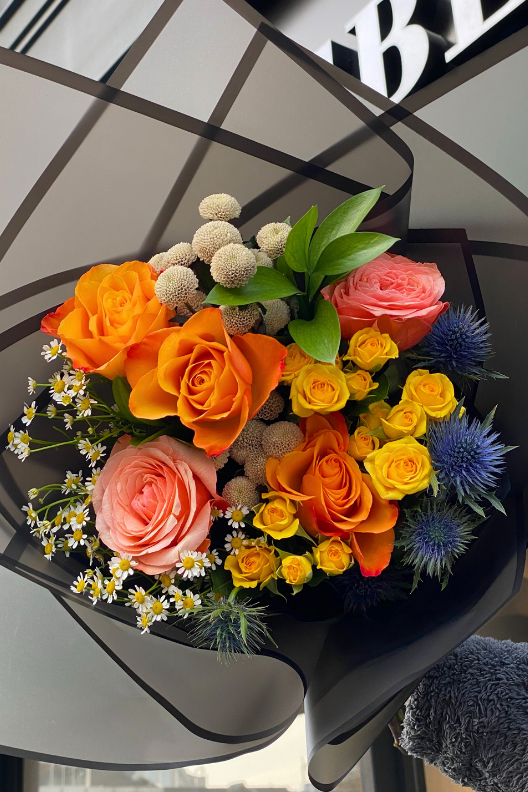 Orange Ombre Karışık Buket