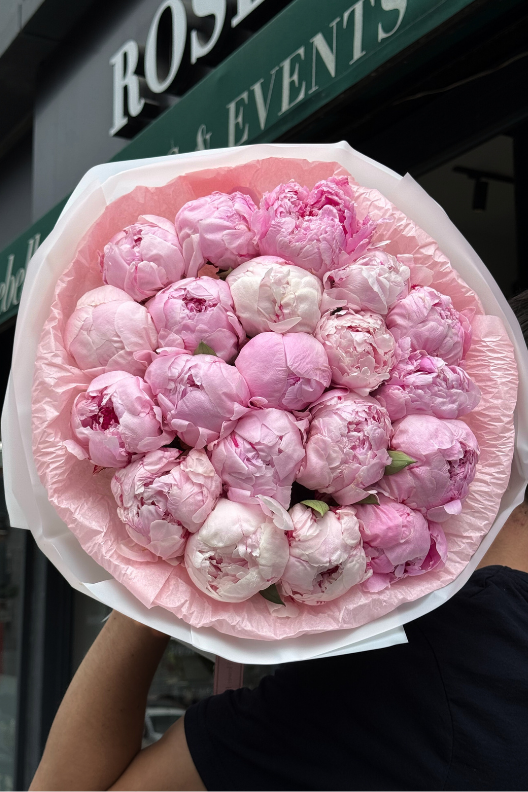 20 Premium Pembe Şakayık Buketi