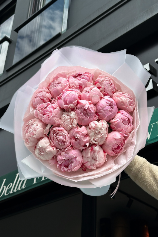 20 Premium Pembe Şakayık Buketi