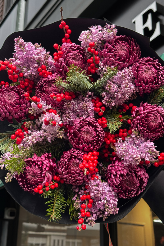 Anastasya Leylak Ilex Buketi