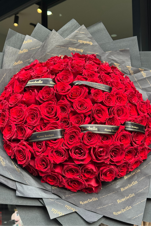 101 Kırmızı Gül Buketi