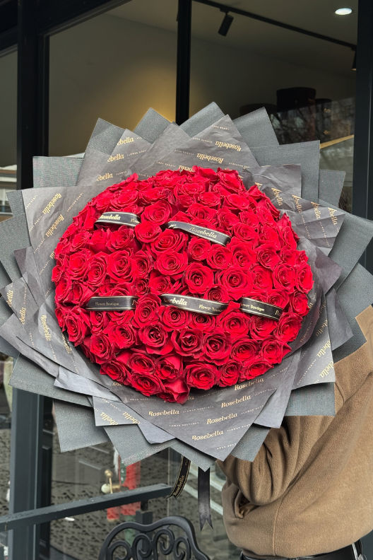 101 Kırmızı Gül Buketi