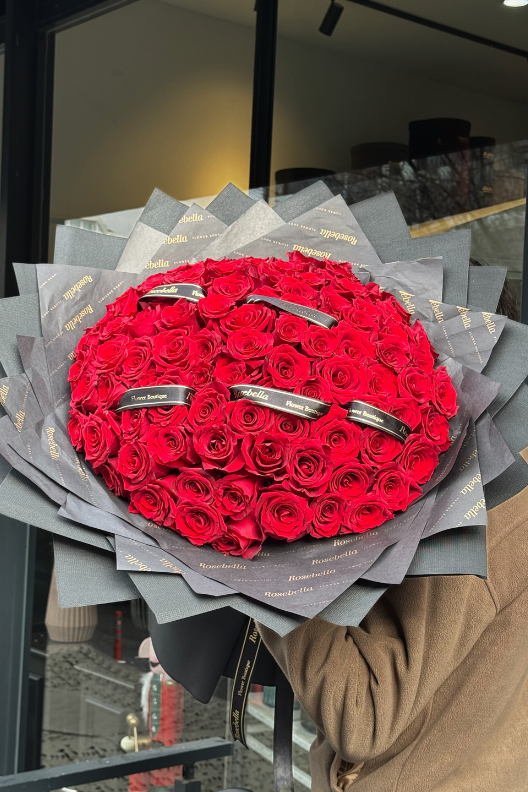 101 Kırmızı Gül Buketi