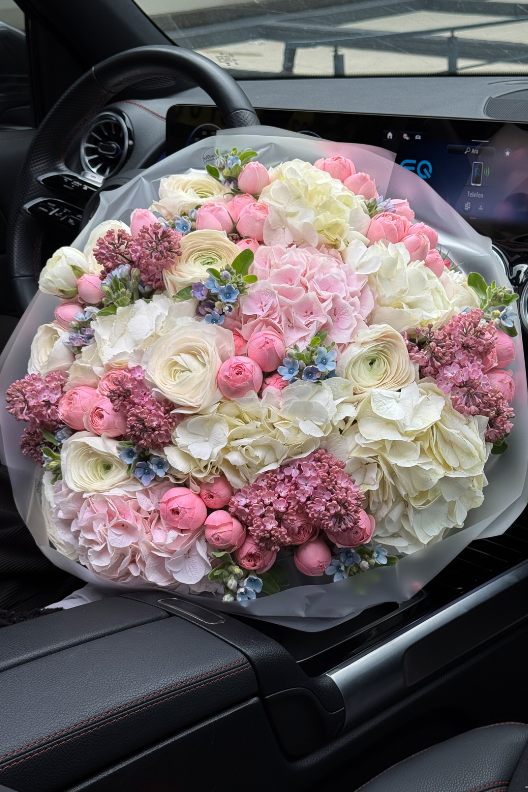 Leylak Erengül Ortanca Buketi