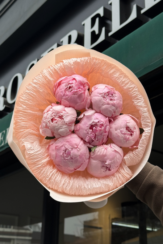 7 Premium Pembe Şakayık Buketi