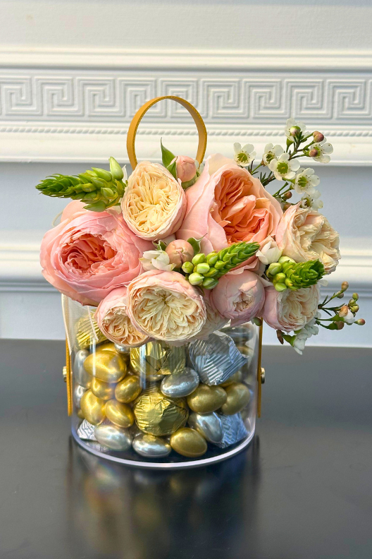 Pleksi Kutuda Çiçek & Çikolata