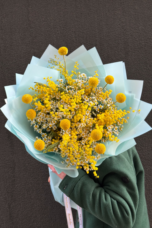 Mimoza & Kır Çiçeği Lüks Buket