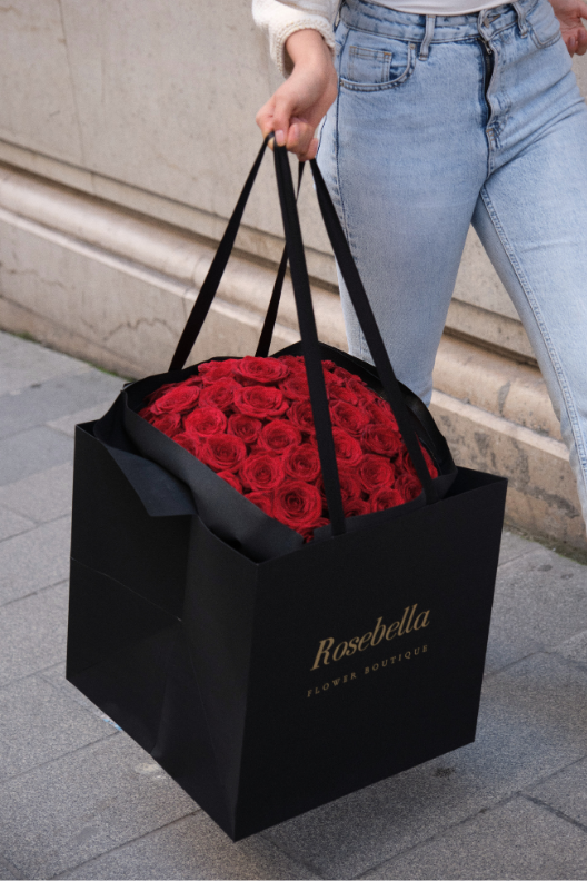 51 Premium Kırmızı Güller Buketi