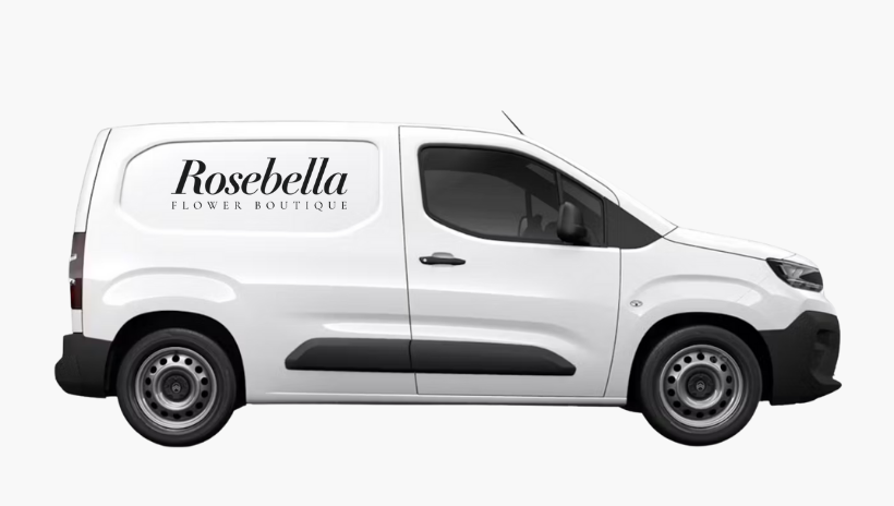 Rosebella Flowers İstanbul içi ücretsiz çiçek teslimat aracı